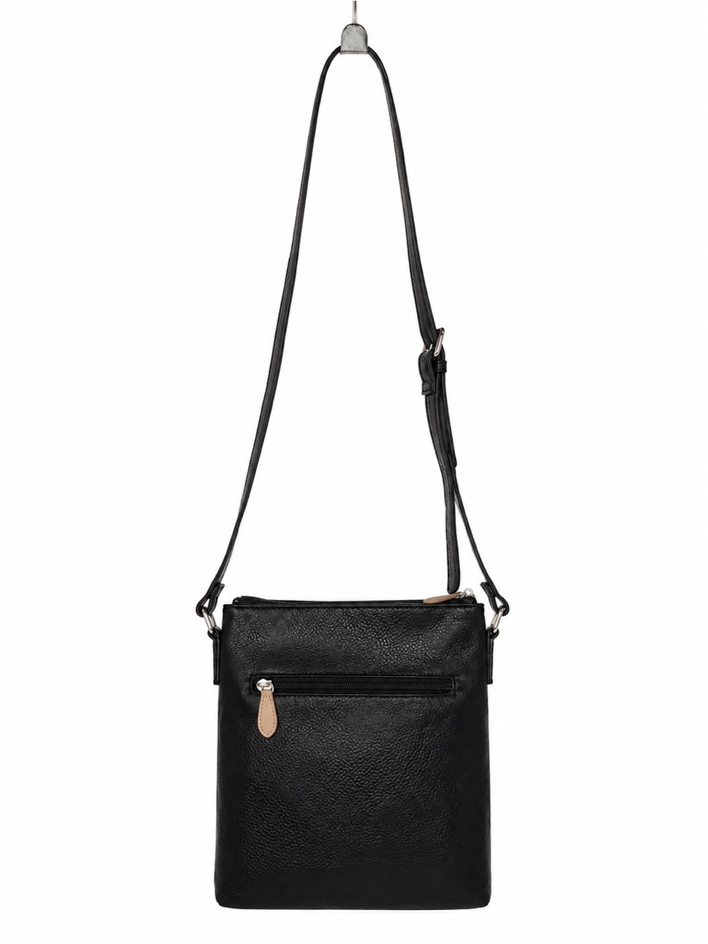 Charming Charlie Black Faux Leather Small Crossbody Bag Adjustable Strap - Picture 4 of 15